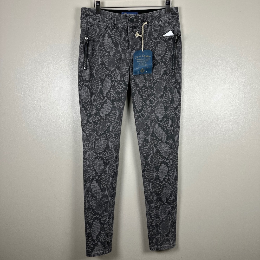 Democracy Women's Size 4 Jegging Grey Snake Skin Ab solution Animal Pront NEW